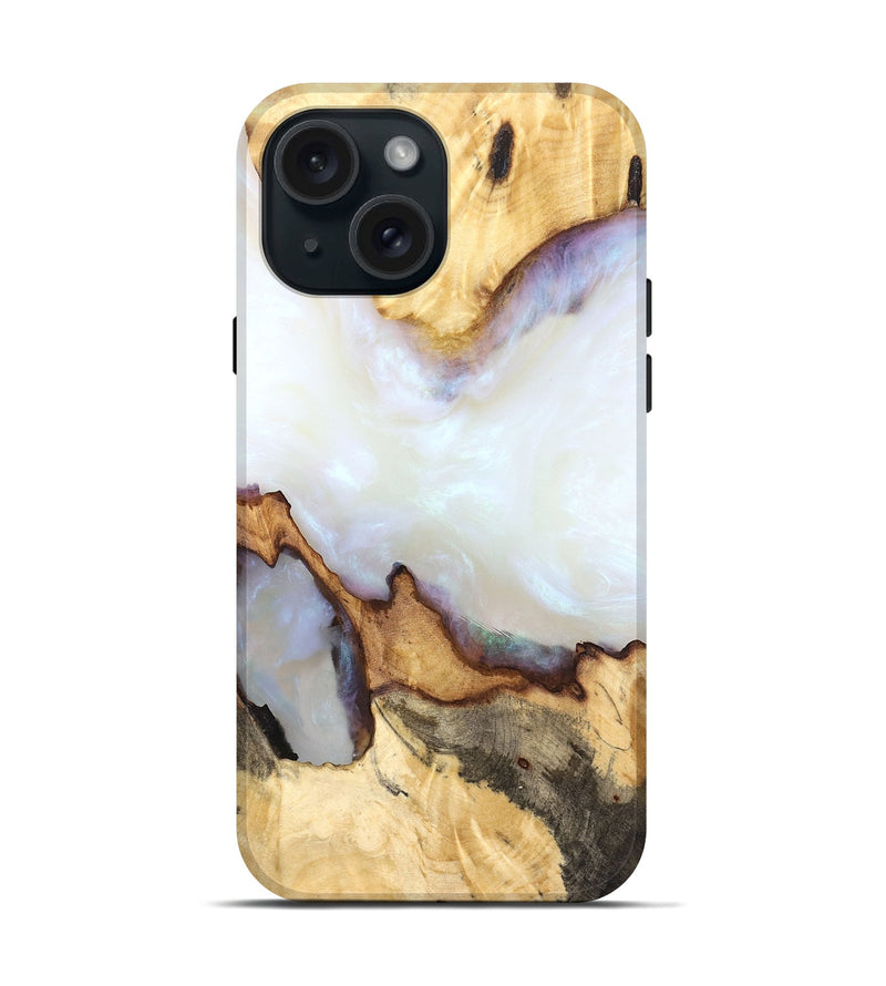 iPhone 15 Wood Live Edge Phone Case - Jaydin (Ghost, 832277)