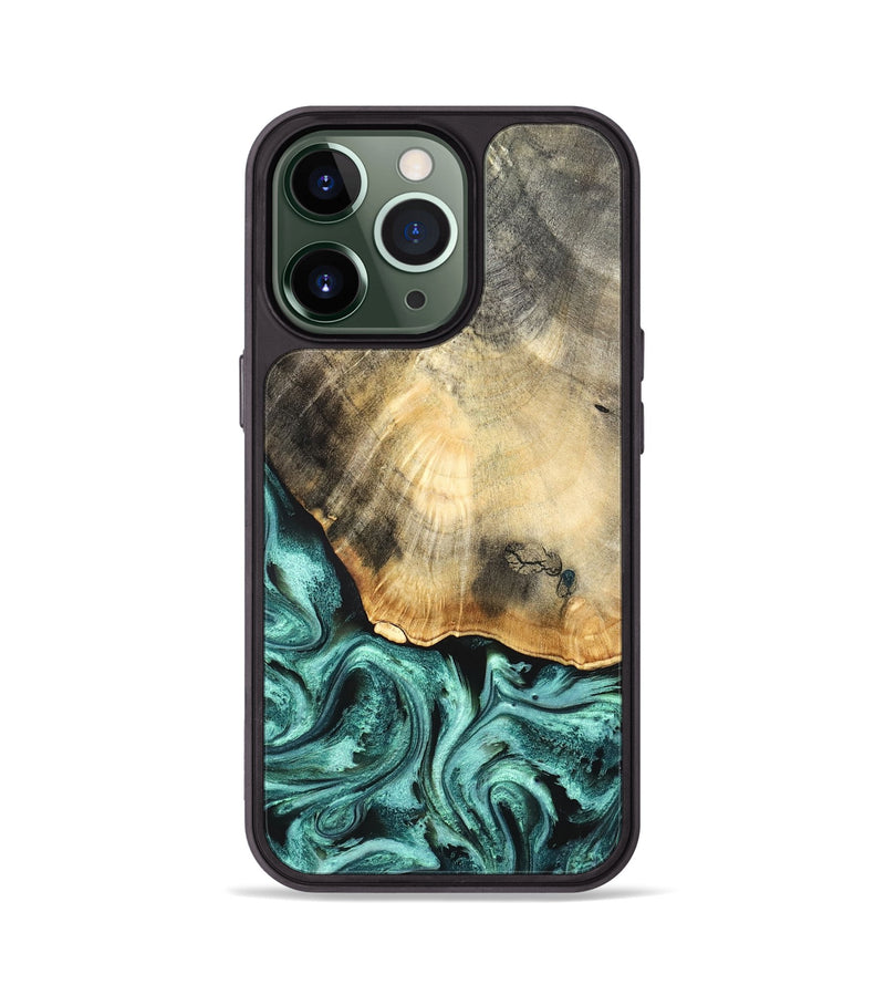 iPhone 13 Pro Wood Phone Case - Ethyl (Green, 832319)