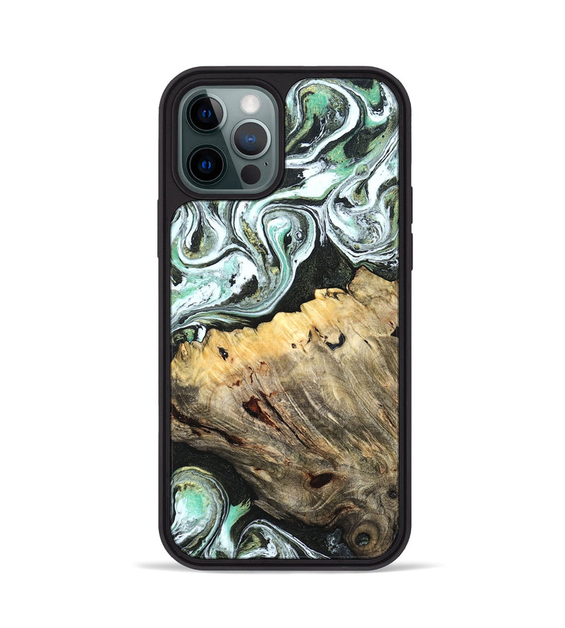 iPhone 12 Pro Wood Phone Case - Meghann (Green, 832322)