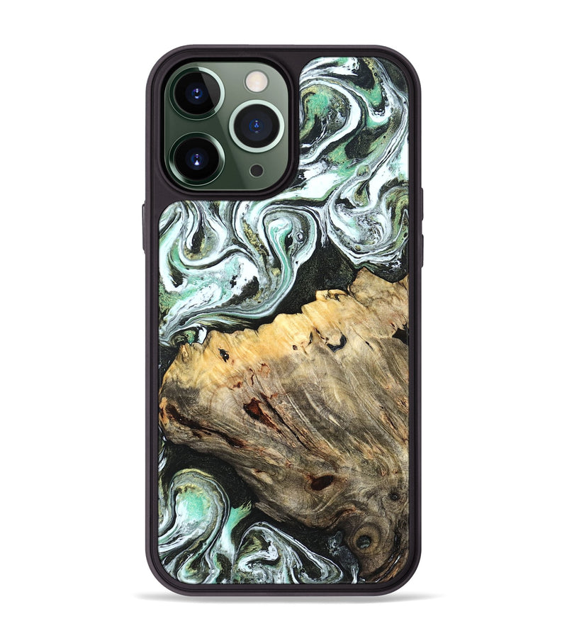 iPhone 13 Pro Max Wood Phone Case - Meghann (Green, 832322)