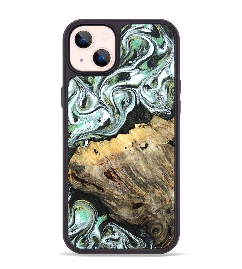 iPhone 14 Plus Wood Phone Case - Meghann (Green, 832322)