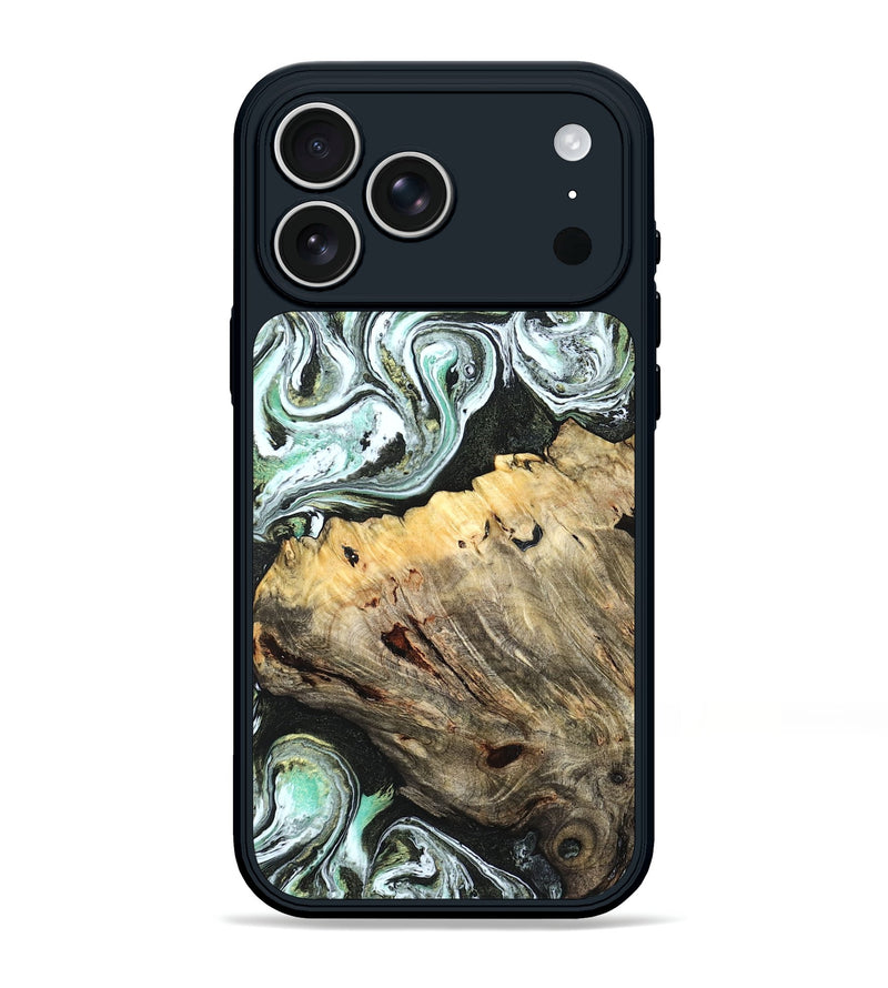 iPhone 17 Pro Max Wood Phone Case - Meghann (Green, 832322)