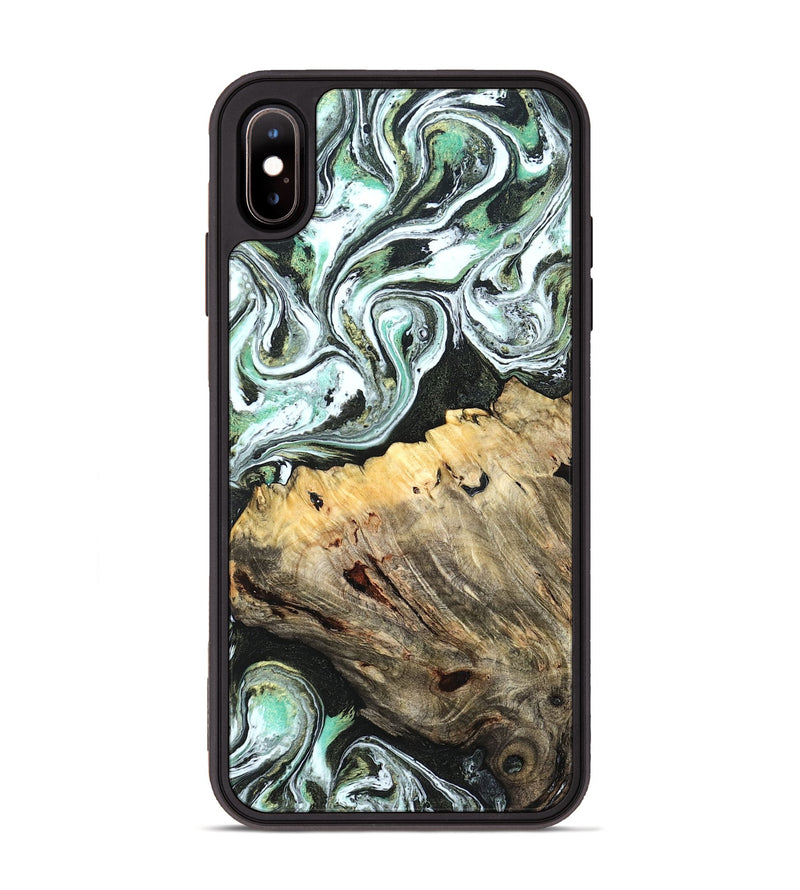 iPhone Xs Max Wood Phone Case - Meghann (Green, 832322)