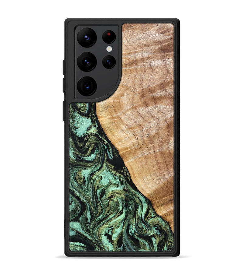 Galaxy S22 Ultra Wood Phone Case - Jemma (Green, 832323)