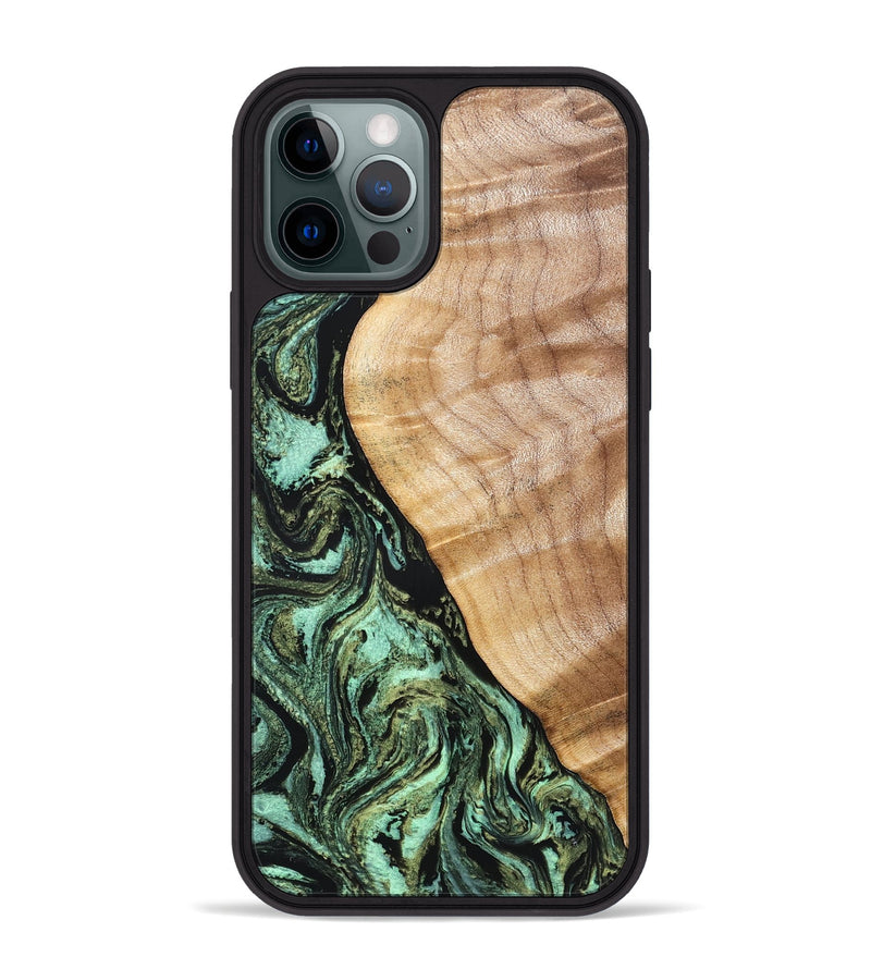 iPhone 12 Pro Max Wood Phone Case - Jemma (Green, 832323)