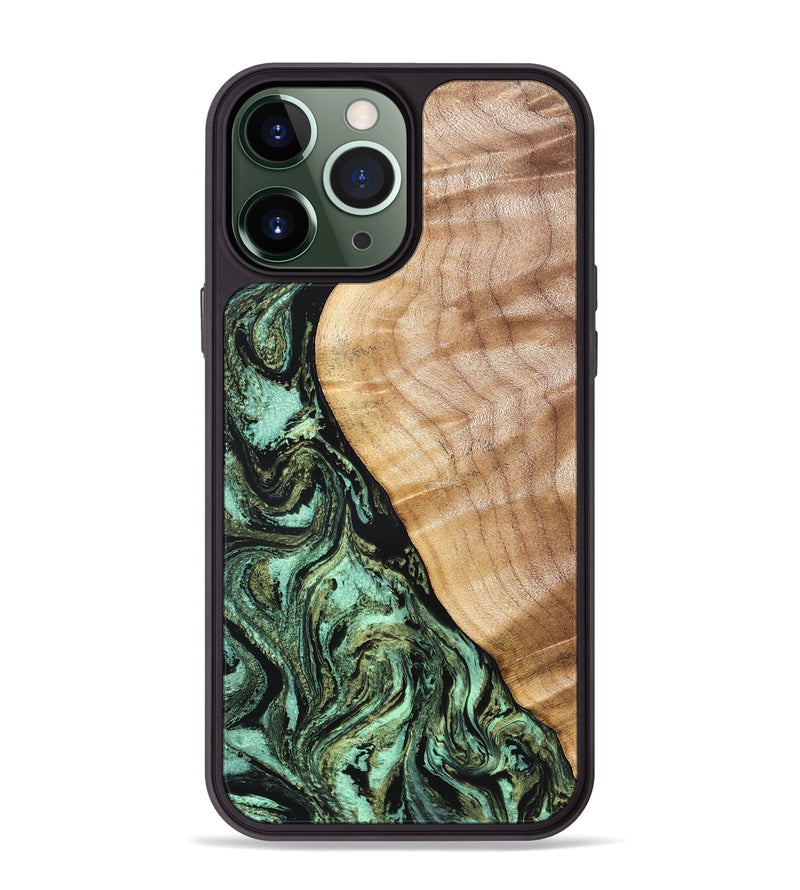iPhone 13 Pro Max Wood Phone Case - Jemma (Green, 832323)