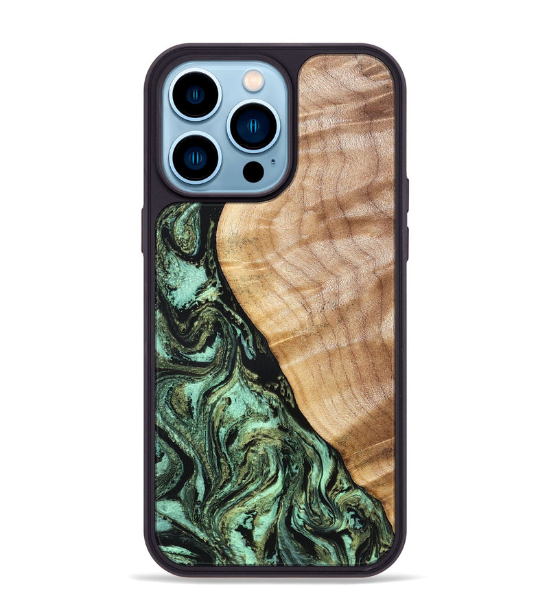 iPhone 14 Pro Max Wood Phone Case - Jemma (Green, 832323)