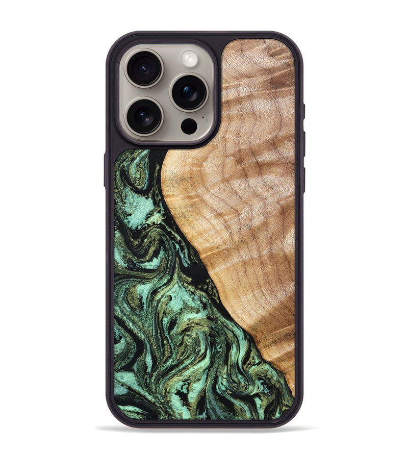 iPhone 15 Pro Max Wood Phone Case - Jemma (Green, 832323)