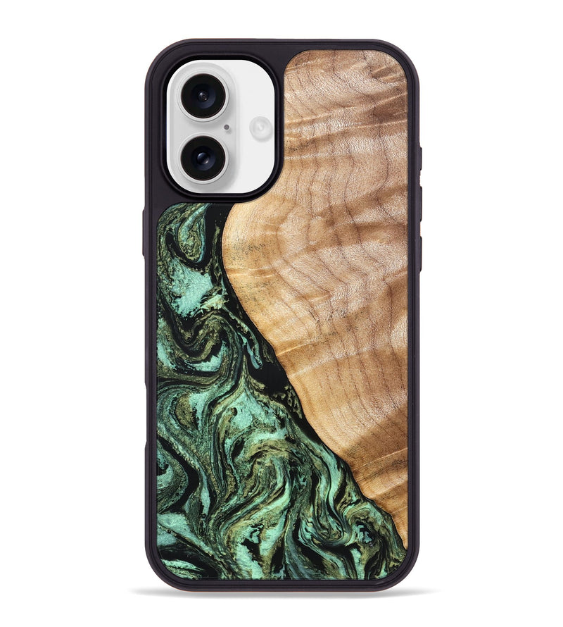 iPhone 16 Plus Wood Phone Case - Jemma (Green, 832323)