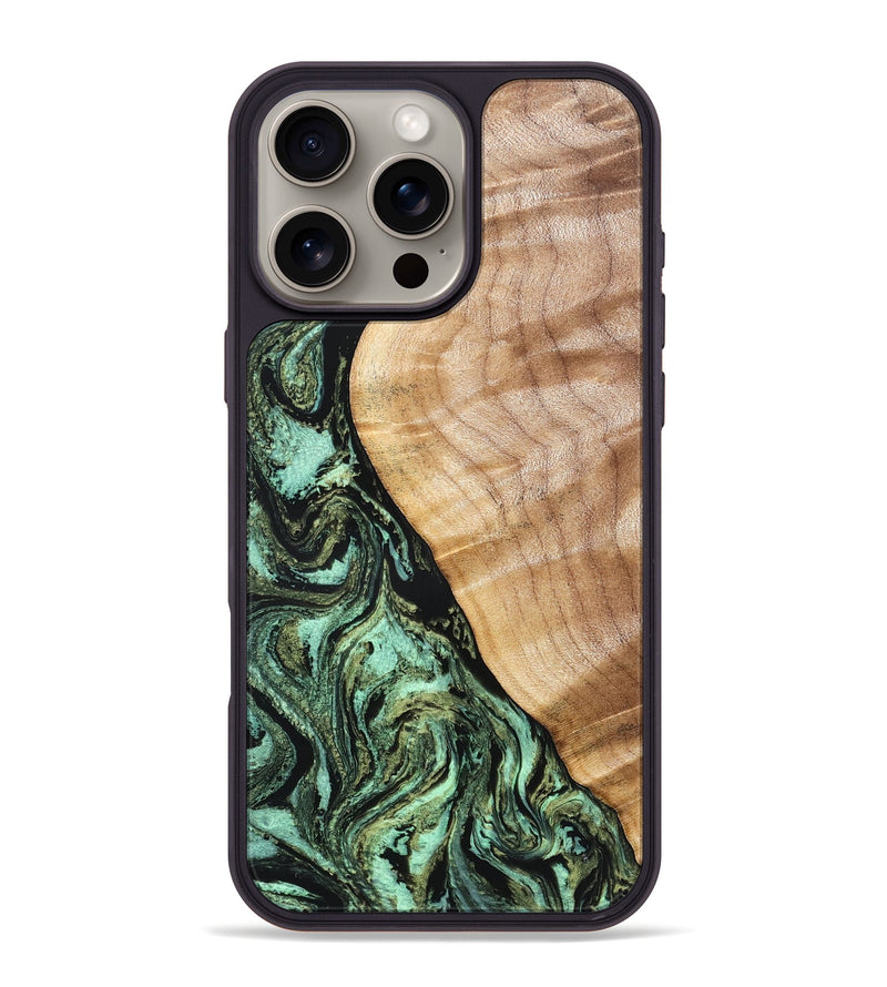 iPhone 16 Pro Max Wood Phone Case - Jemma (Green, 832323)