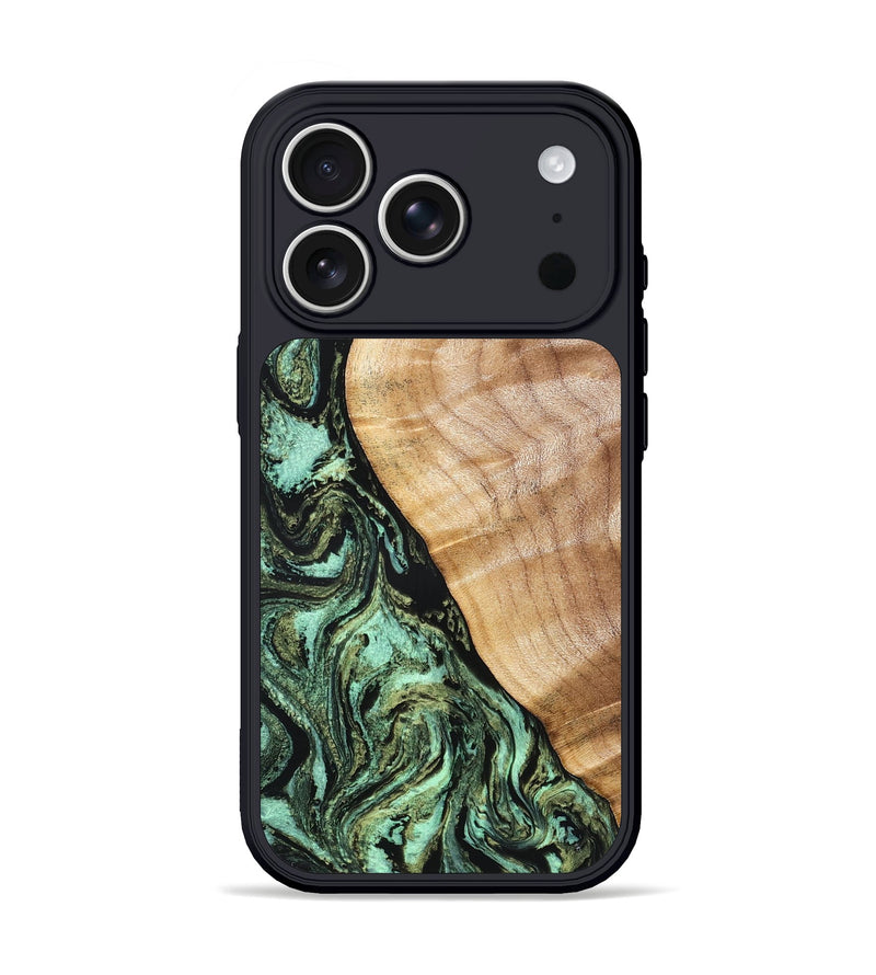 iPhone 17 Pro Wood Phone Case - Jemma (Green, 832323)