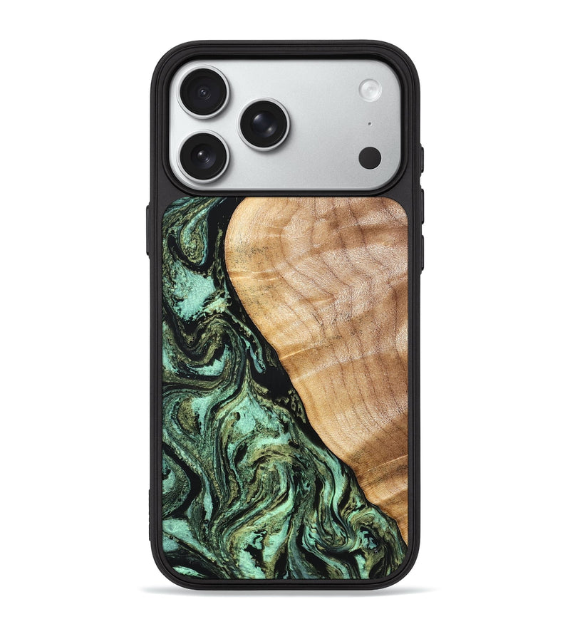 iPhone 18 Pro Max Wood Phone Case - Jemma (Green, 832323)