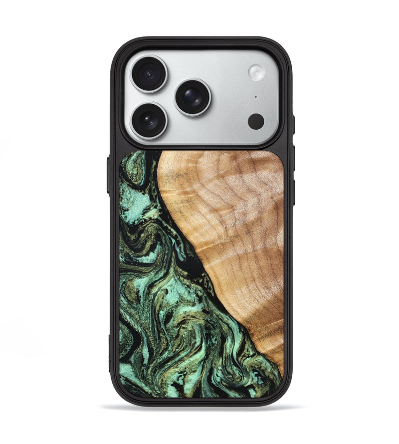iPhone 18 Pro Wood Phone Case - Jemma (Green, 832323)