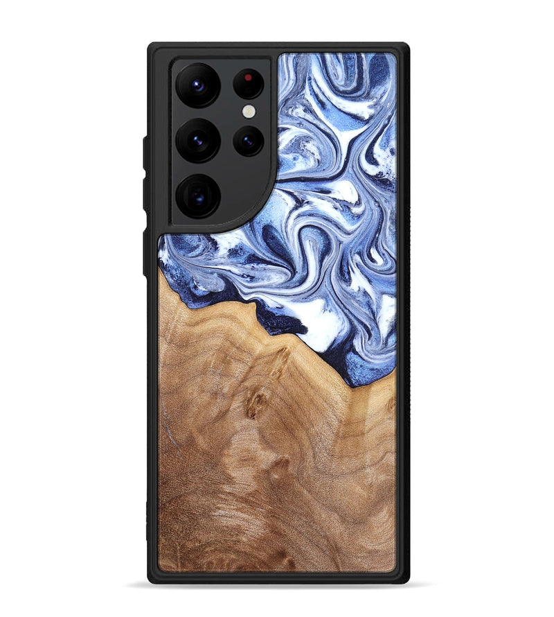 Galaxy S22 Ultra Wood Phone Case - Elwood (Blue, 832324)