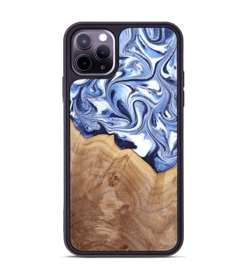 iPhone 11 Pro Max Wood Phone Case - Elwood (Blue, 832324)
