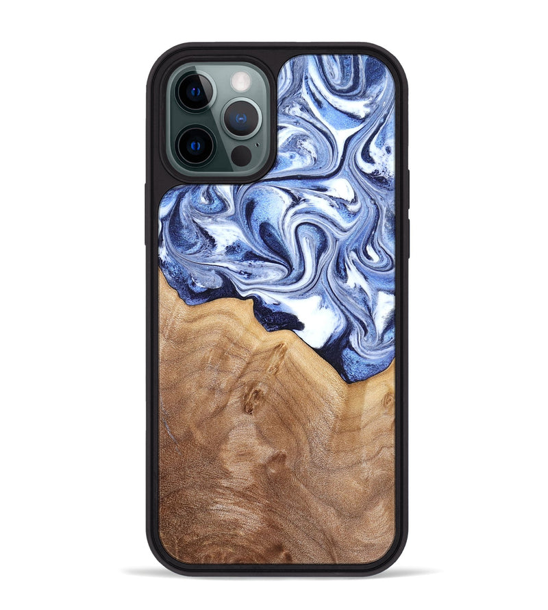 iPhone 12 Pro Max Wood Phone Case - Elwood (Blue, 832324)