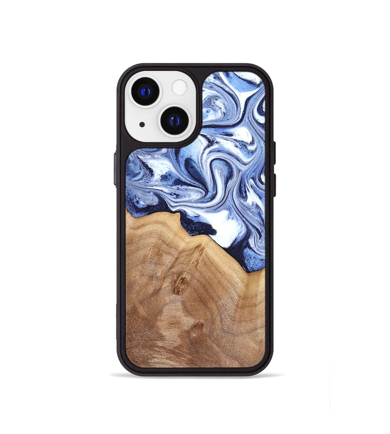iPhone 13 mini Wood Phone Case - Elwood (Blue, 832324)
