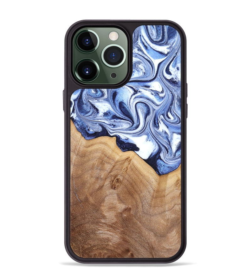iPhone 13 Pro Max Wood Phone Case - Elwood (Blue, 832324)