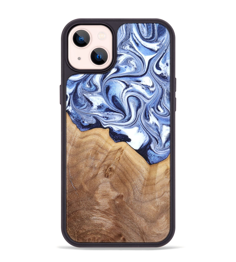 iPhone 14 Plus Wood Phone Case - Elwood (Blue, 832324)