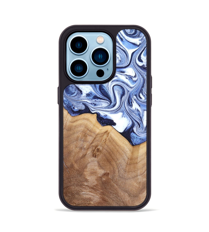 iPhone 14 Pro Wood Phone Case - Elwood (Blue, 832324)