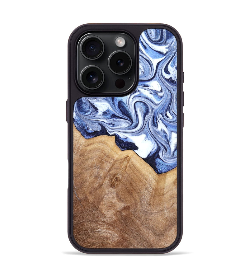 iPhone 16 Pro Wood Phone Case - Elwood (Blue, 832324)