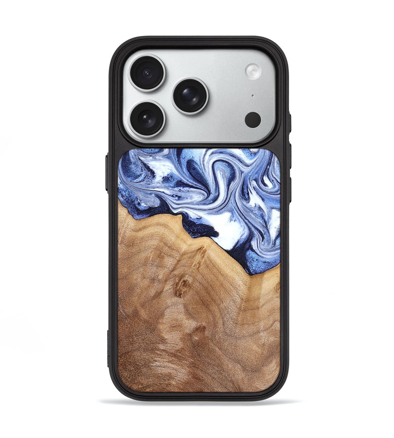 iPhone 18 Pro Wood Phone Case - Elwood (Blue, 832324)