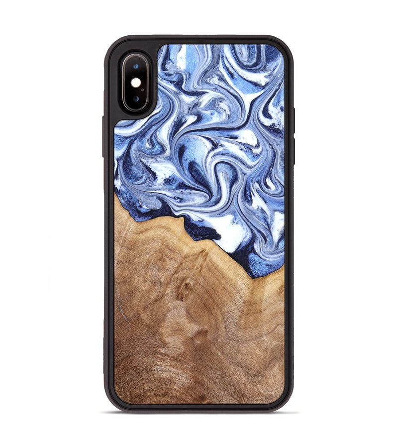 iPhone Xs Max Wood Phone Case - Elwood (Blue, 832324)