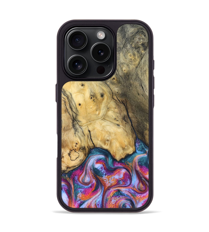 iPhone 16 Pro Wood Phone Case - Maritza (Blue, 832326)