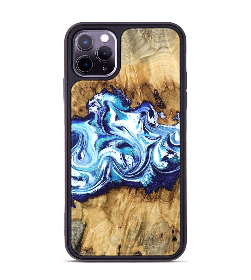 iPhone 11 Pro Max Wood Phone Case - Lylah (Blue, 832327)