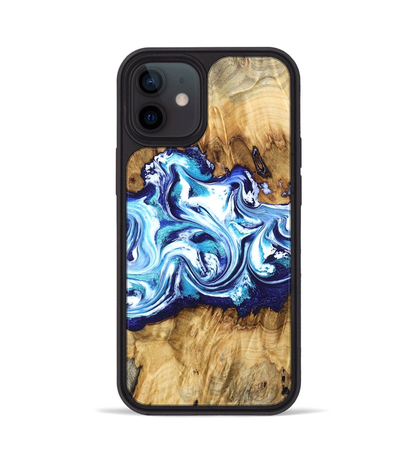 iPhone 12 Wood Phone Case - Lylah (Blue, 832327)