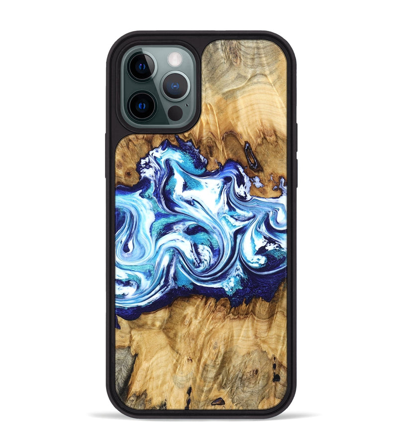 iPhone 12 Pro Max Wood Phone Case - Lylah (Blue, 832327)