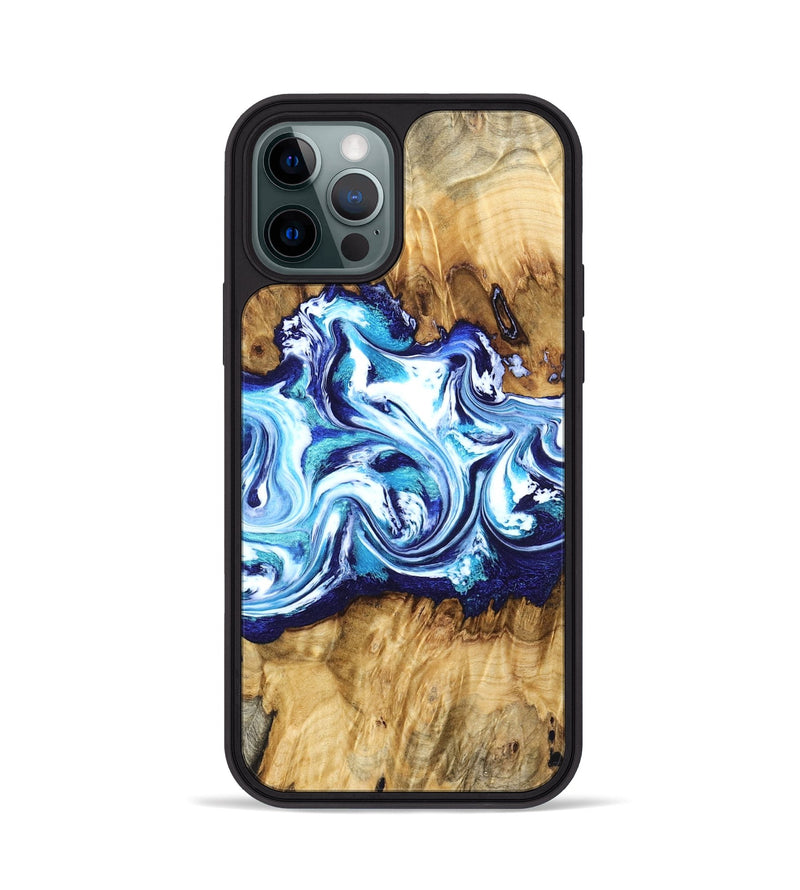 iPhone 12 Pro Wood Phone Case - Lylah (Blue, 832327)