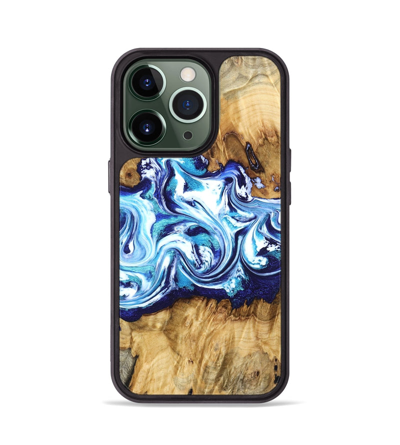 iPhone 13 Pro Wood Phone Case - Lylah (Blue, 832327)