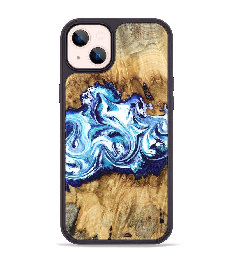 iPhone 14 Plus Wood Phone Case - Lylah (Blue, 832327)