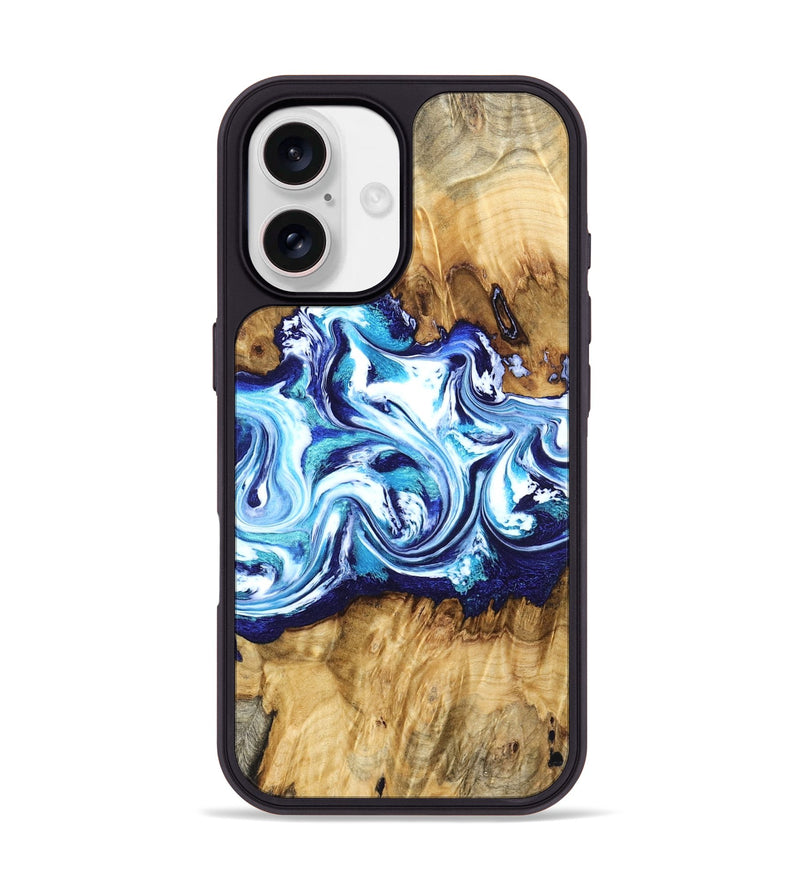 iPhone 17 Wood Phone Case - Lylah (Blue, 832327)