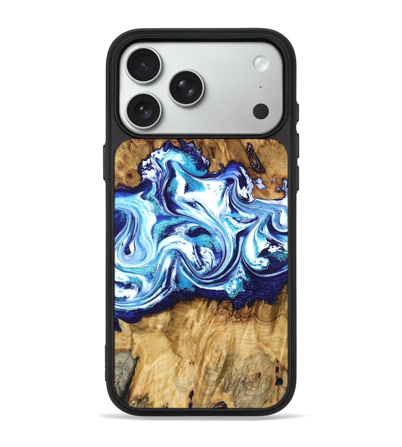 iPhone 18 Pro Max Wood Phone Case - Lylah (Blue, 832327)