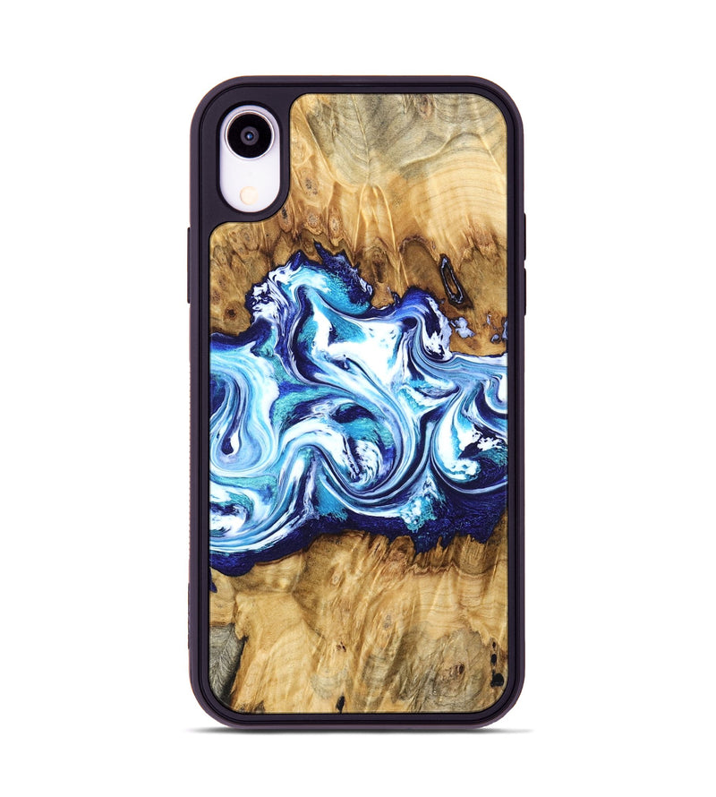 iPhone Xr Wood Phone Case - Lylah (Blue, 832327)