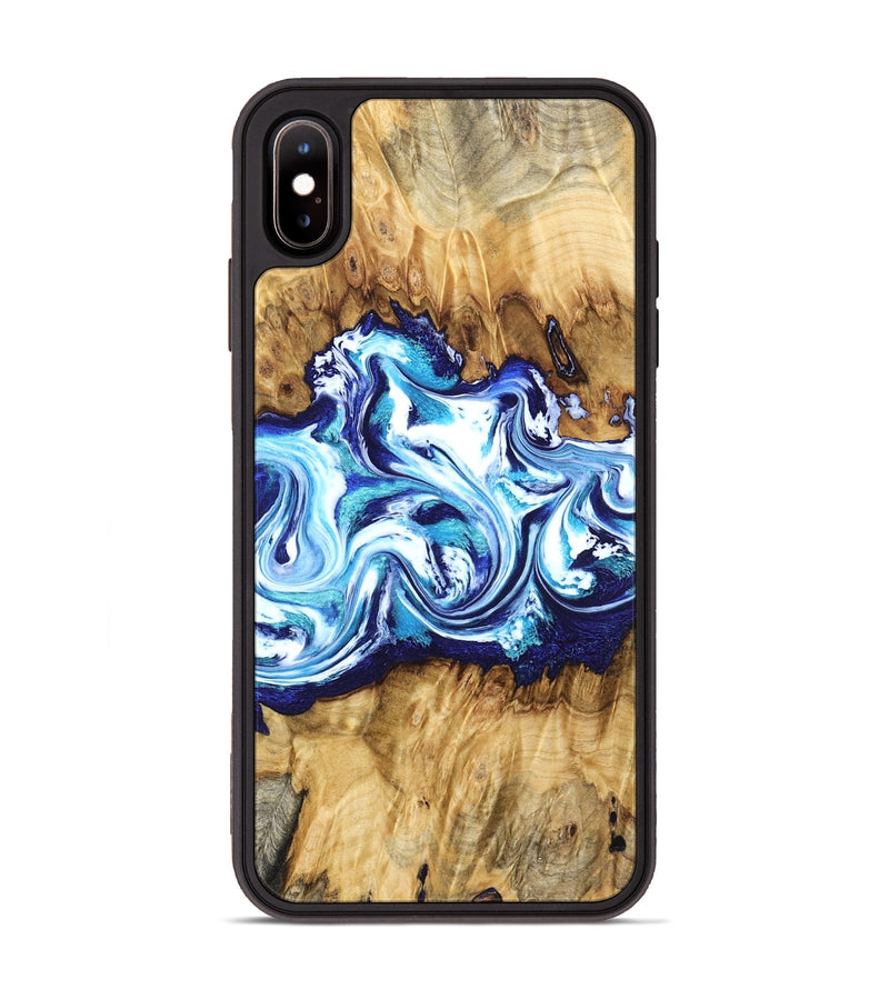 iPhone Xs Max Wood Phone Case - Lylah (Blue, 832327)