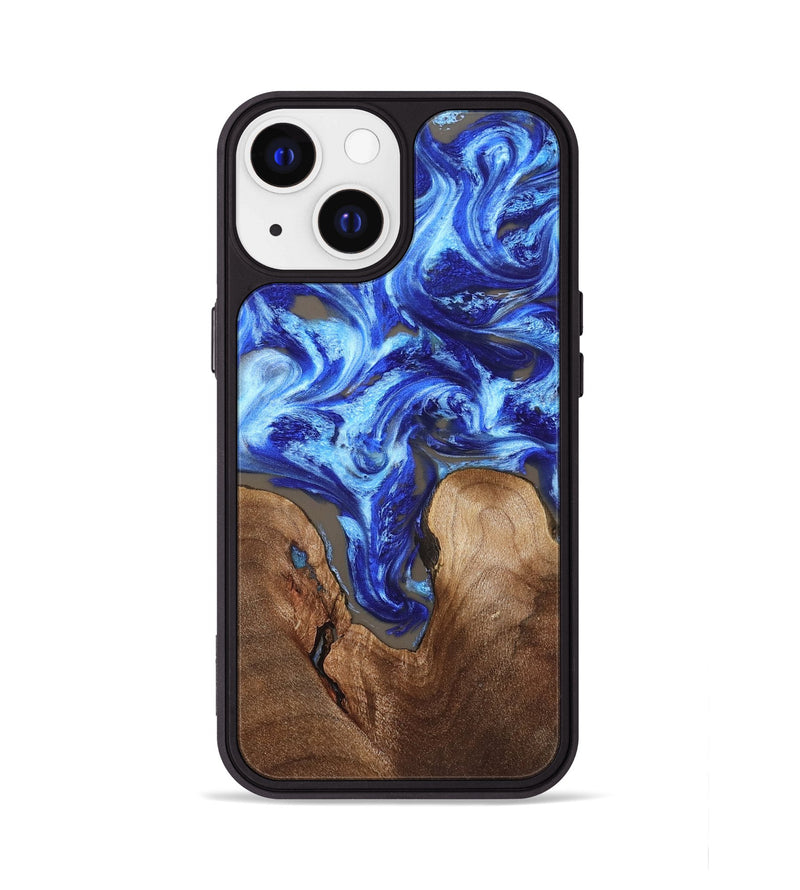 iPhone 13 Wood Phone Case - Earnest (Blue, 832328)