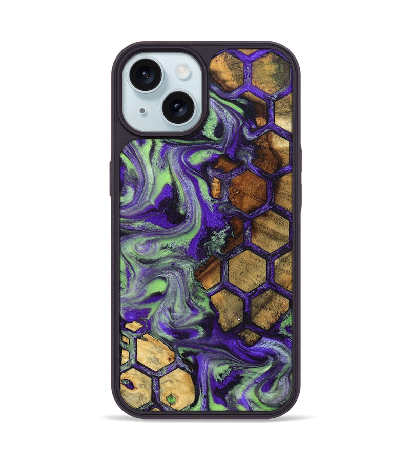 iPhone 15 Wood Phone Case - Angelia (Pattern, 832332)