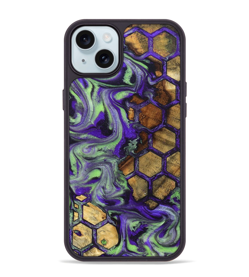 iPhone 15 Plus Wood Phone Case - Angelia (Pattern, 832332)