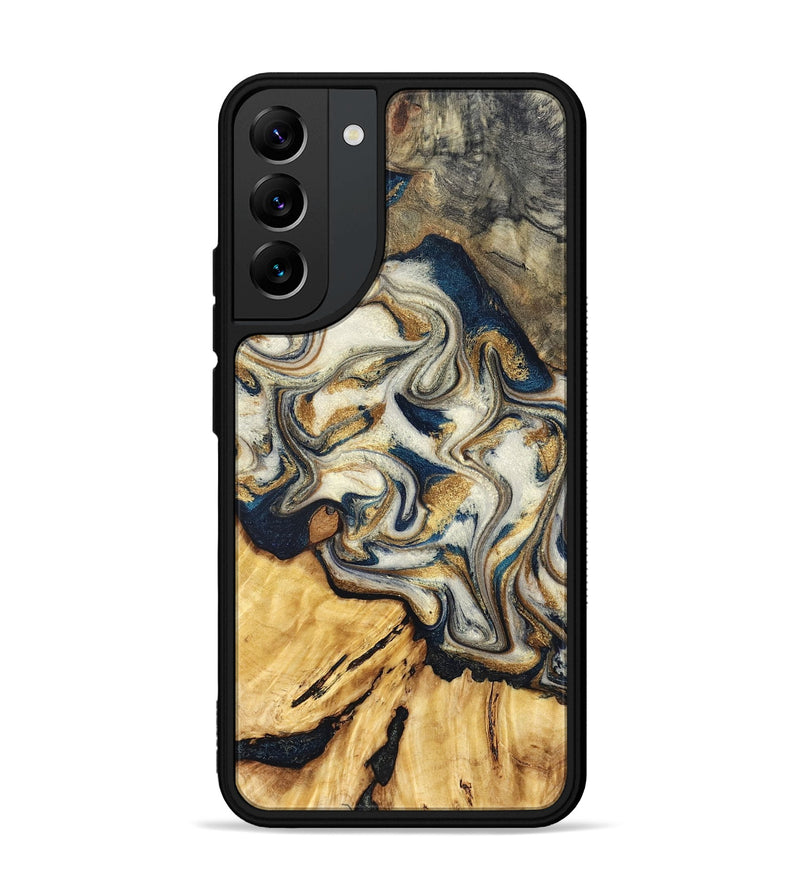 Galaxy S22 Plus Wood Phone Case - Zackery (Teal & Gold, 832358)