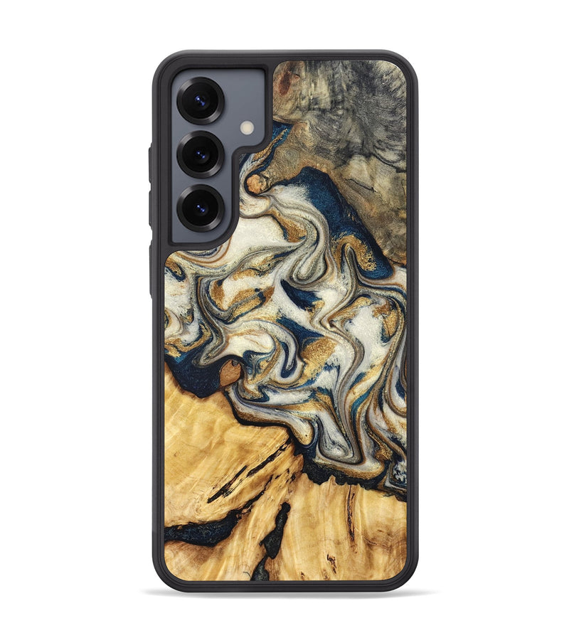 Galaxy S25 Plus Wood Phone Case - Zackery (Teal & Gold, 832358)