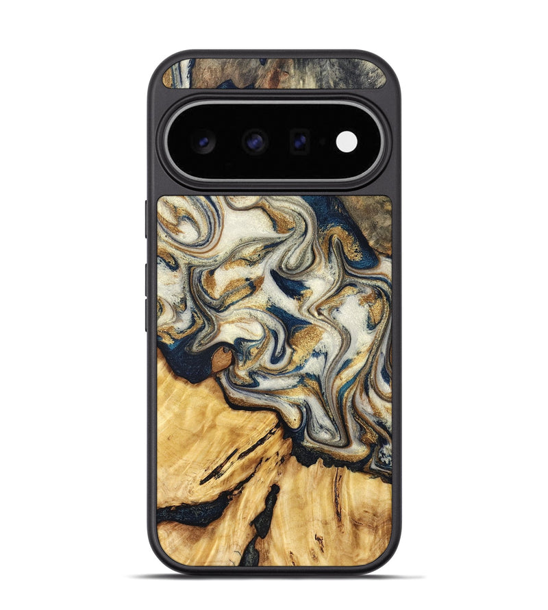 Pixel 11 Pro Wood Phone Case - Zackery (Teal & Gold, 832358)