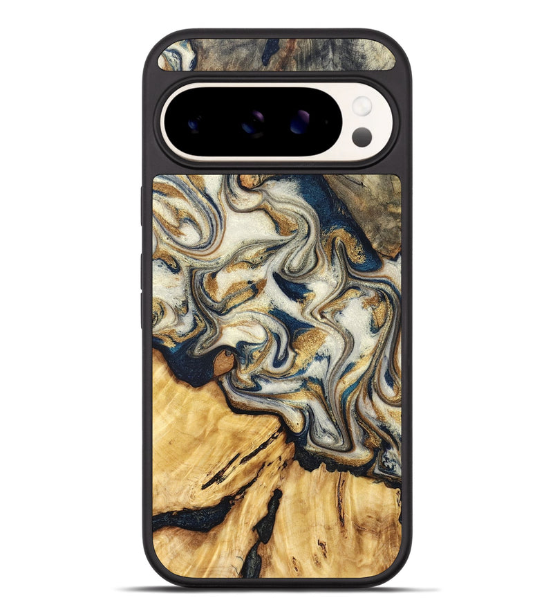 Pixel 9 Pro XL Wood Phone Case - Zackery (Teal & Gold, 832358)
