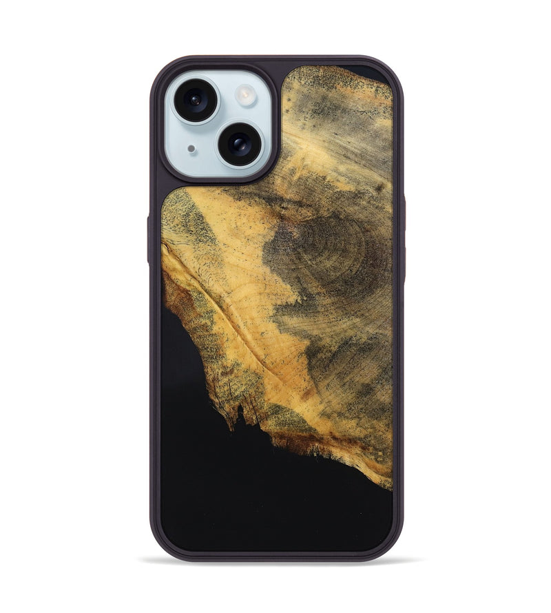 iPhone 15 Wood Phone Case - Qiana (Wood Burl, 832363)