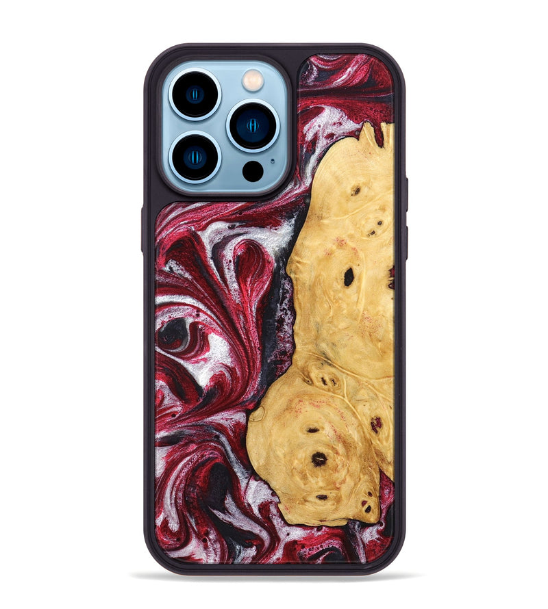 iPhone 14 Pro Max Wood Phone Case - Gavyn (Red, 832370)