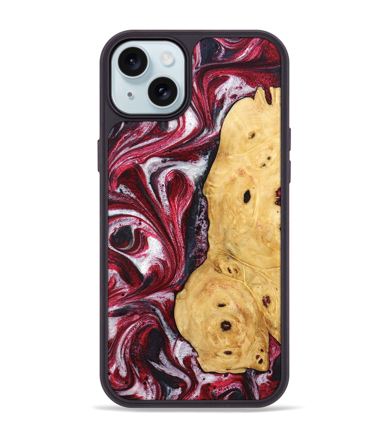 iPhone 15 Plus Wood Phone Case - Gavyn (Red, 832370)