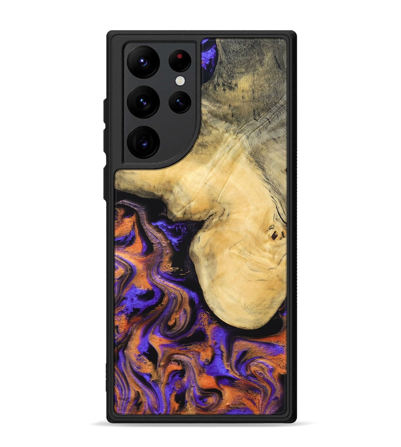 Galaxy S22 Ultra Wood Phone Case - Ocean (Purple, 832372)