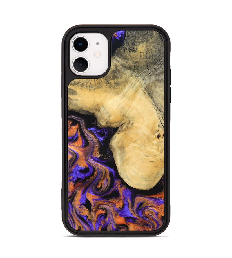 iPhone 11 Wood Phone Case - Ocean (Purple, 832372)